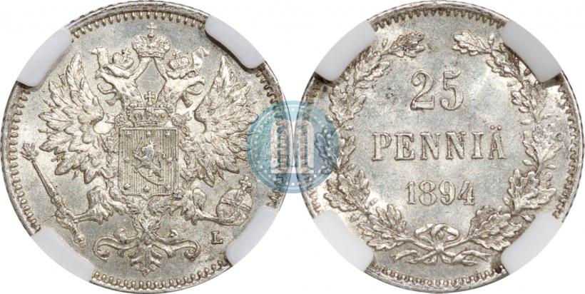 Picture 25 pennia 1894 year L 