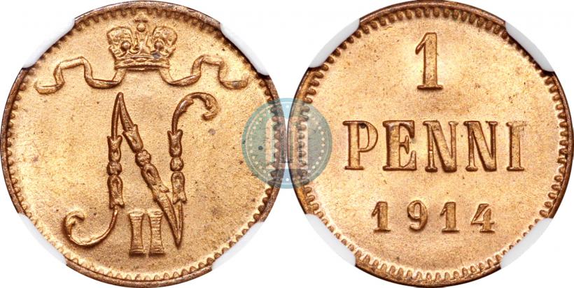 Фото 1 пенни 1914 года  