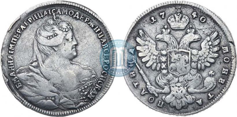 Фото Полтина 1740 года  "Московский тип"
