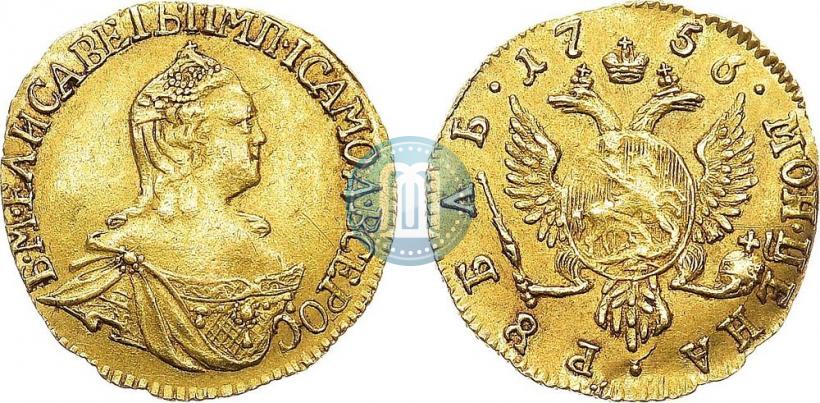 Фото 1 рубль 1756 года  