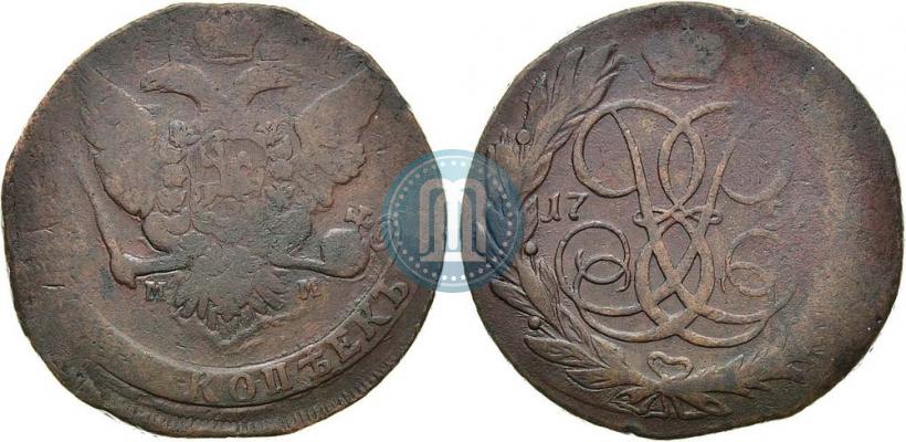 Фото 5 копеек 1759 года ММ 