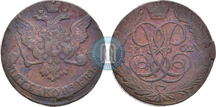 Picture 5 kopecks 1762 year  