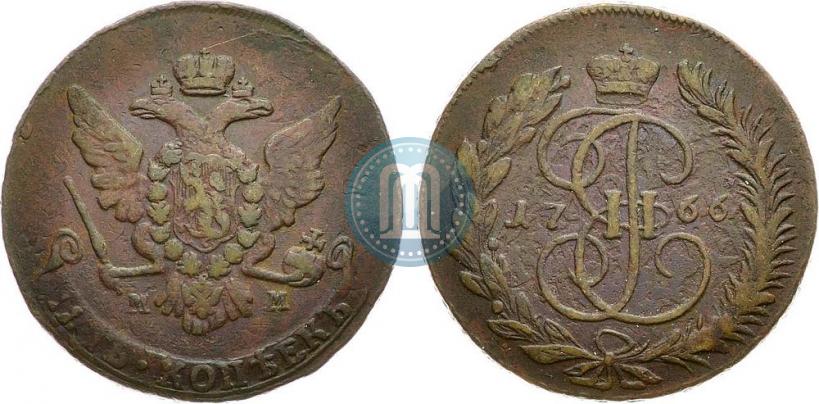 Picture 5 kopecks 1766 year ММ 