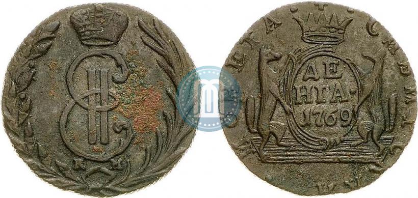 Фото Денга 1769 года КМ 