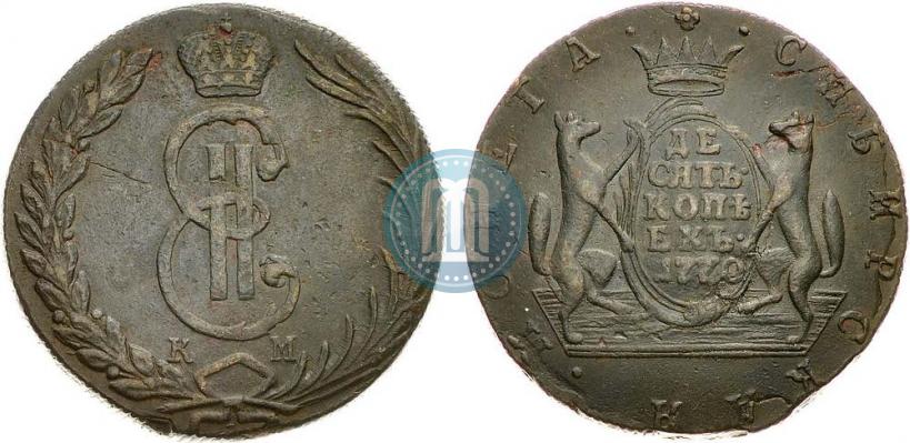Picture 10 kopecks 1770 year КМ 