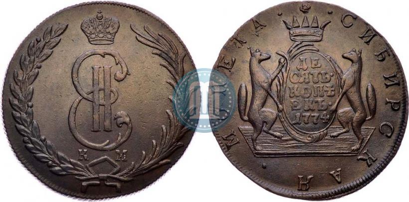 Picture 10 kopecks 1774 year КМ 