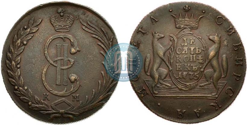 Picture 10 kopecks 1775 year КМ 