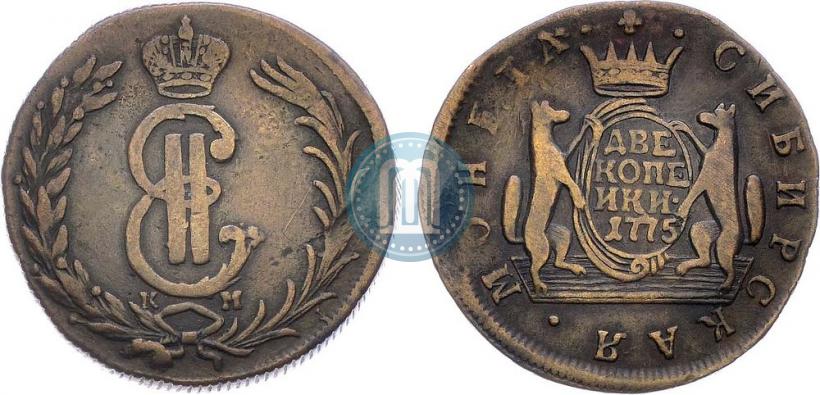 Picture 2 kopecks 1775 year КМ 
