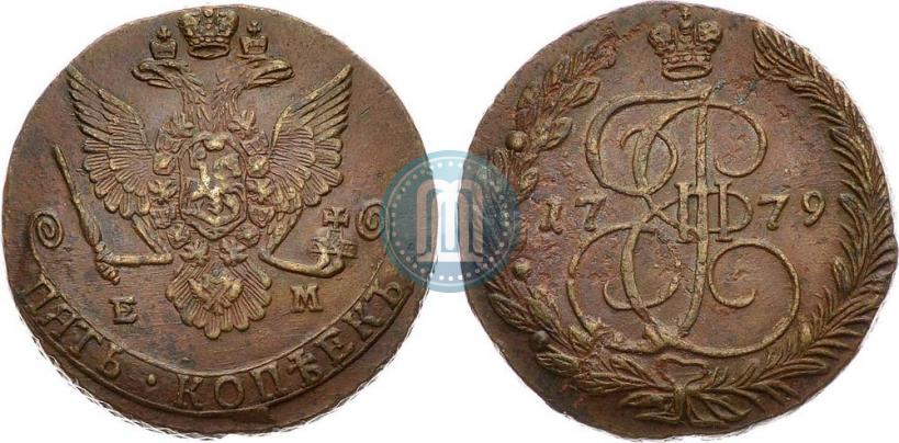 Picture 5 kopecks 1779 year ЕМ 