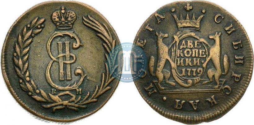 Picture 2 kopecks 1779 year КМ 