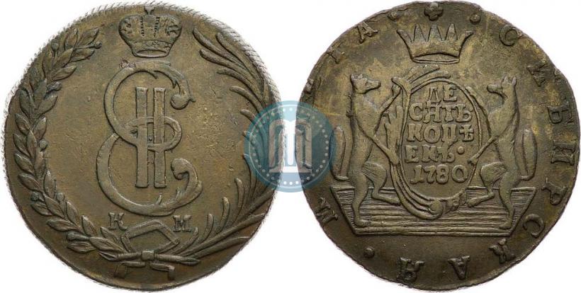 Picture 10 kopecks 1780 year КМ 