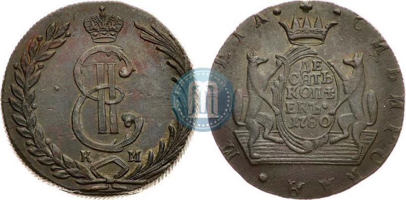 Picture 10 kopecks 1780 year КМ 