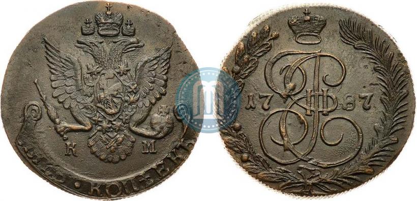 Фото 5 копеек 1787 года КМ 