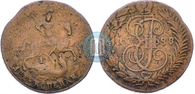 Picture 2 kopecks 1788 year ТМ 