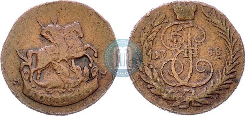 Фото 1 копейка 1788 года ММ 