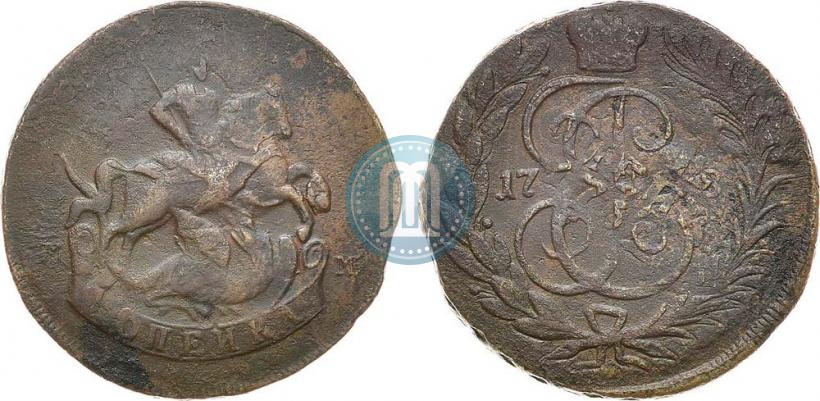 Picture 1 kopeck 1788 year ММ 
