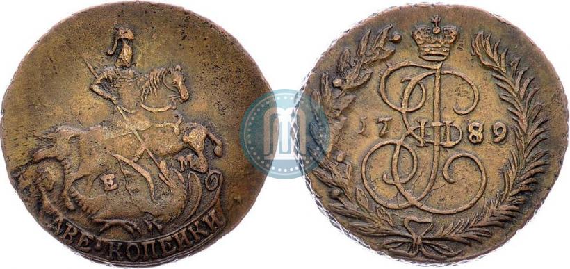 Picture 2 kopecks 1789 year ЕМ 