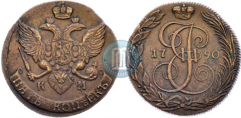 Picture 5 kopecks 1790 year КМ 