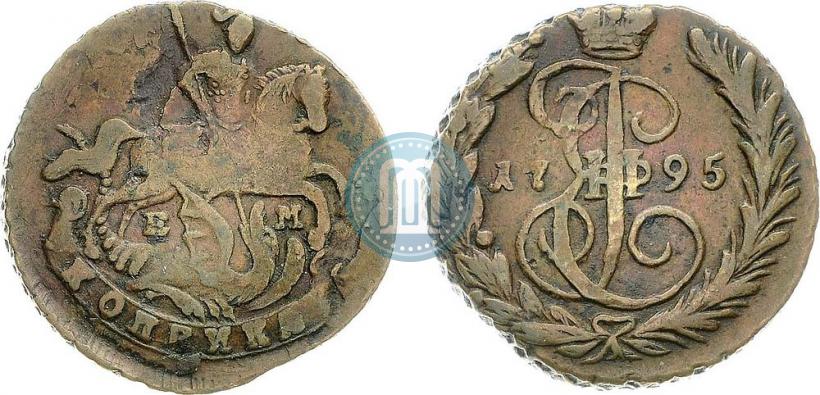 Picture 1 kopeck 1795 year ЕМ 