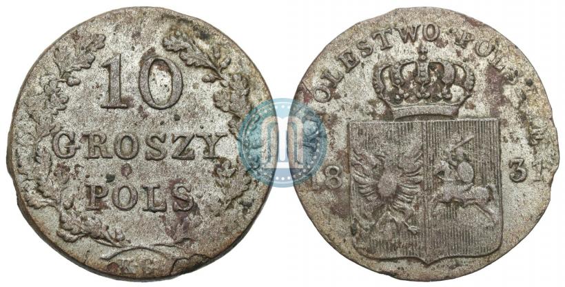 Picture 10 groszy 1831 year KG "Polish uprising"