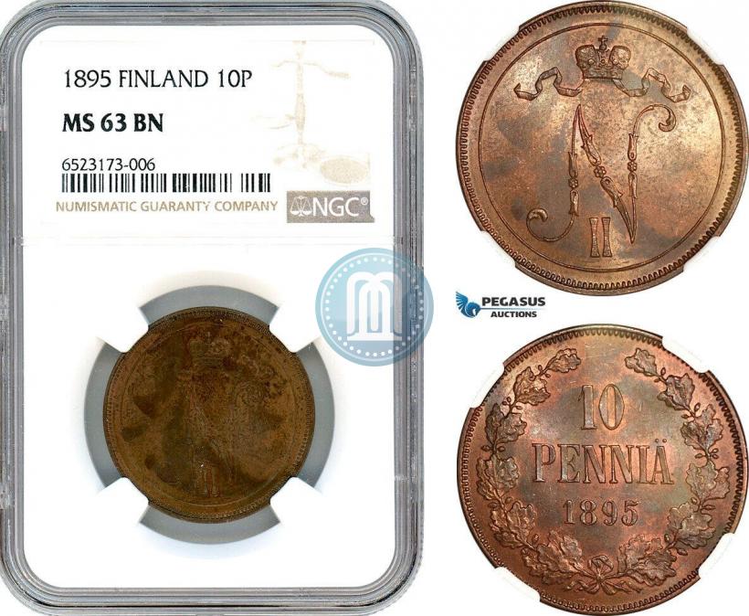 Picture 10 pennia 1895 year  