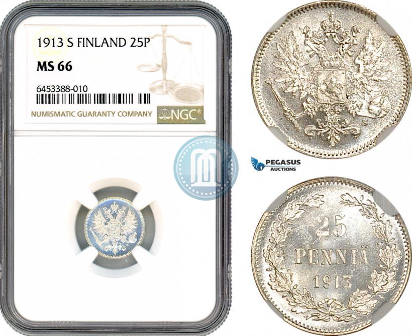 Picture 25 pennia 1913 year S 