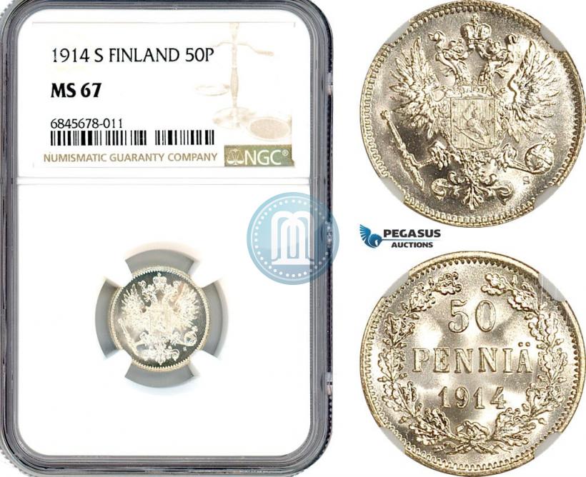 Фото 50 пенни 1914 года S 