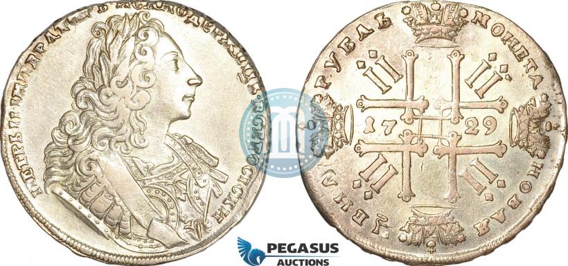 Фото 1 рубль 1729 года  "Тип 1729"
