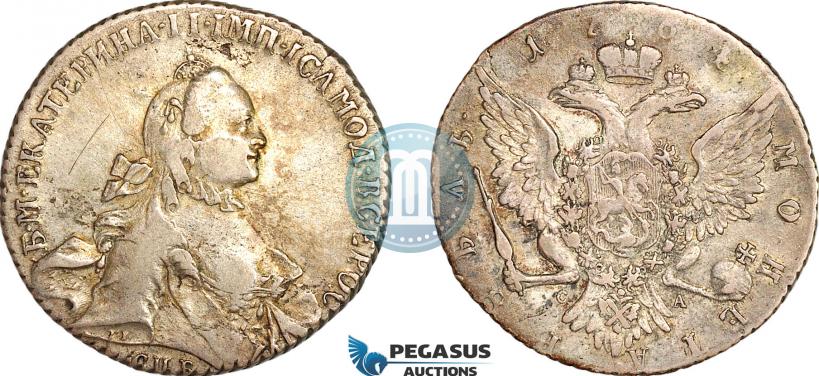 Picture 1 rouble 1764 year СПБ-СА 