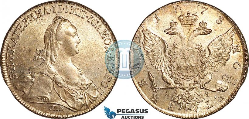 Picture 1 rouble 1773 year СПБ-ЯЧ-Т.И. 