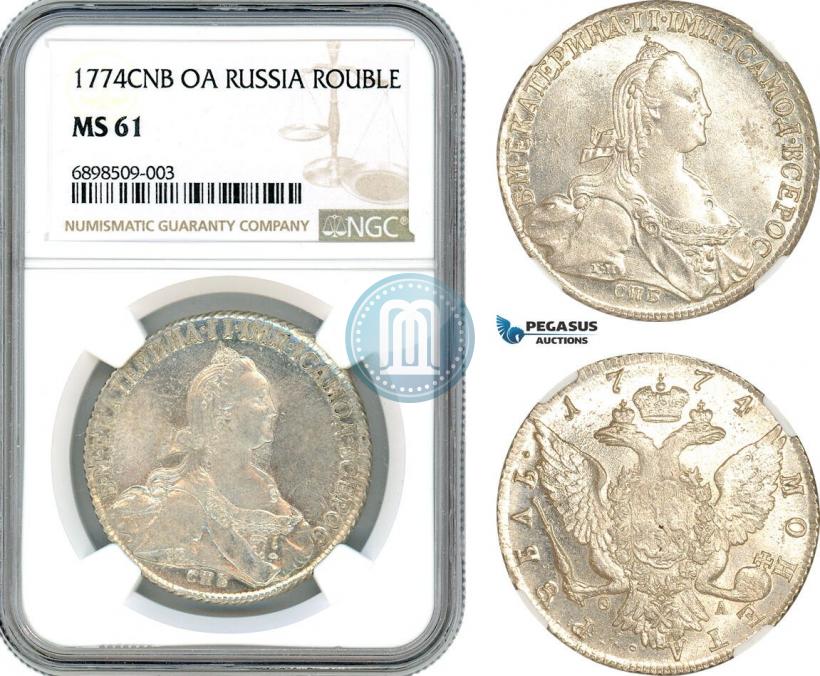 Picture 1 rouble 1774 year СПБ-ФЛ 