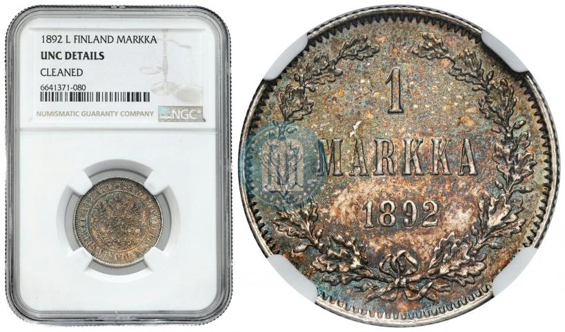 Picture 1 markka 1892 year L 