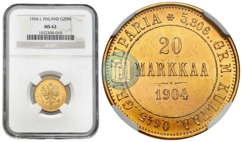 Picture 20 markkaa 1904 year L 