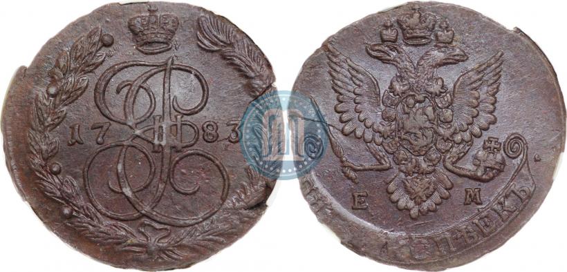 Picture 5 kopecks 1783 year ЕМ 