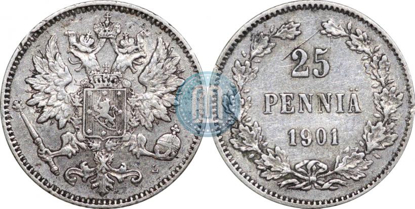 Фото 25 пенни 1901 года L 