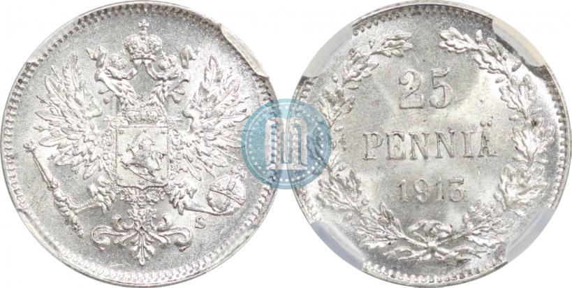 Picture 25 pennia 1913 year S 