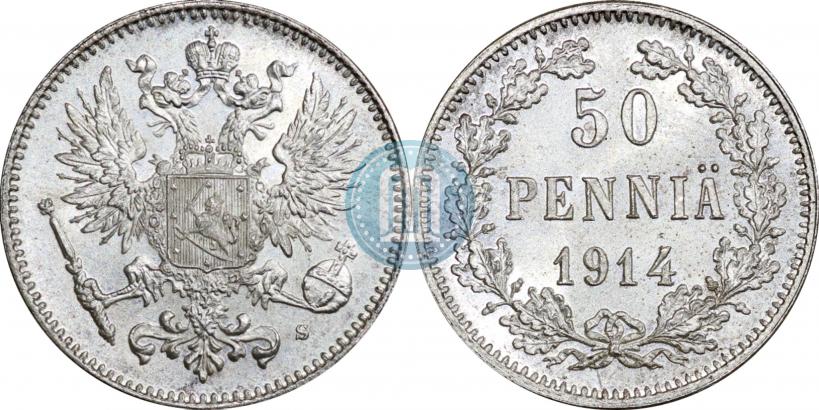 Picture 50 pennia 1914 year S 