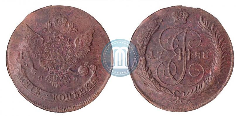 Picture 5 kopecks 1788 year ММ 