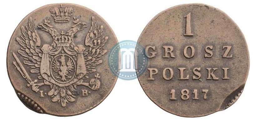 Фото 1 грош 1817 года IB 