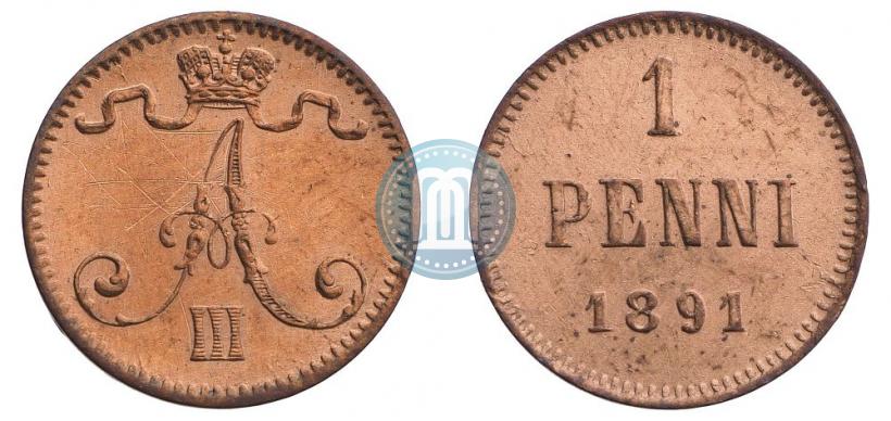 Фото 1 пенни 1891 года  