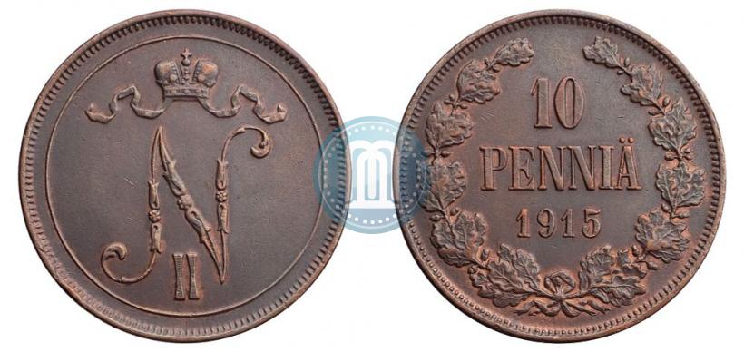 Фото 10 пенни 1915 года  