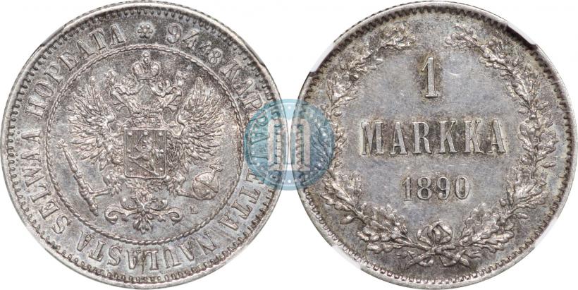 Picture 1 markka 1890 year L 
