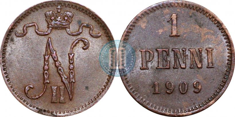 Picture 1 penni 1909 year  