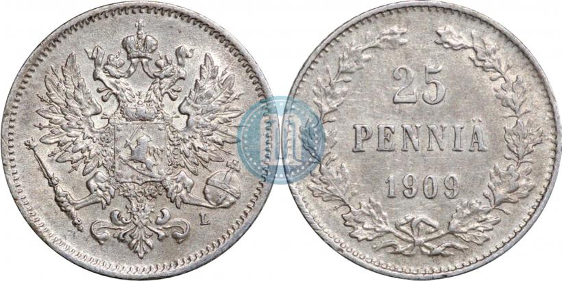 Фото 25 пенни 1909 года L 