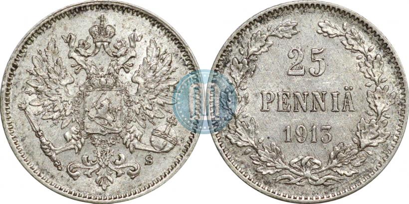 Picture 25 pennia 1913 year S 
