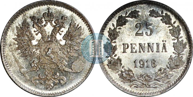 Picture 25 pennia 1916 year S 