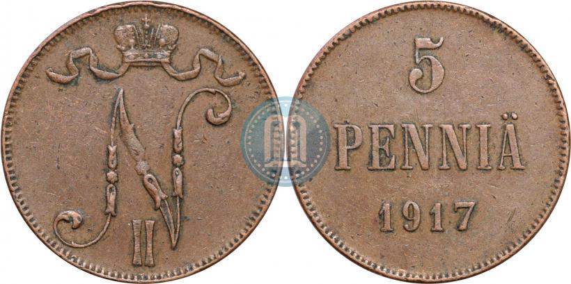 Picture 5 pennia 1917 year  