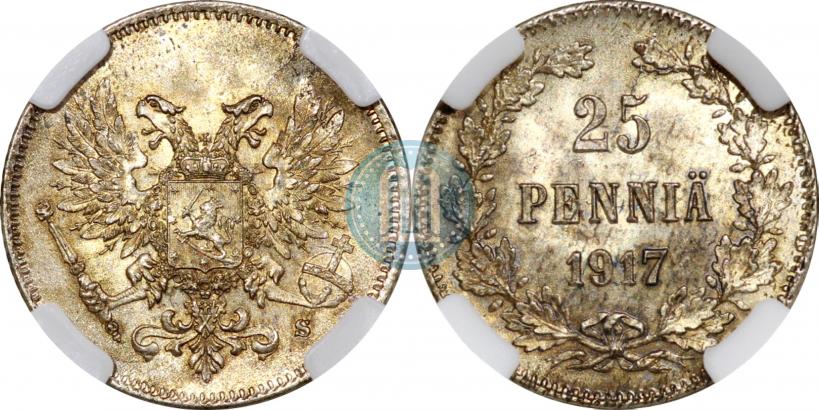Picture 25 pennia 1917 year S 