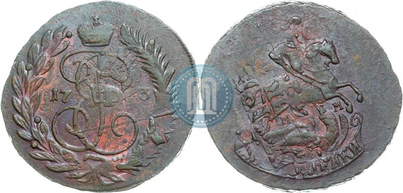 Фото 2 копейки 1763 года ММ 