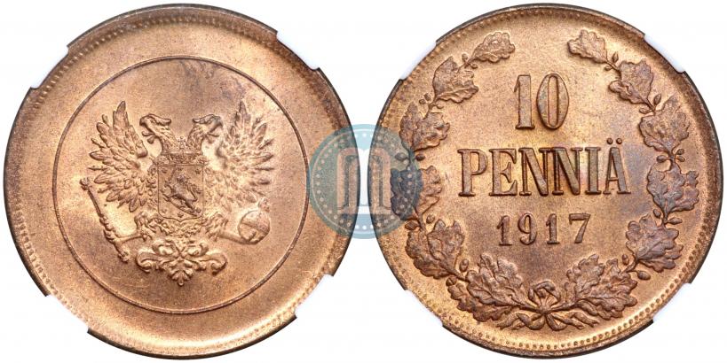 Picture 10 pennia 1917 year  